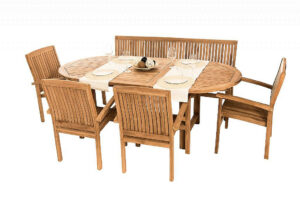 Teak kerti elrendezés OREGON 1 + 4 + 1