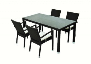 Kerti rattan meghatározott NAPOLI II. 1 + 4 (Brown)