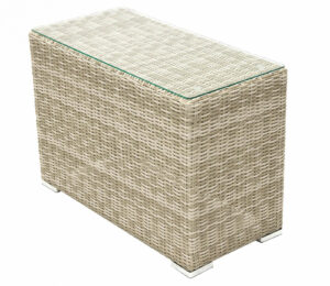 Rattan oldalsó asztal SEVILLE (bézs)