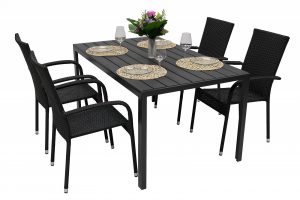 Kerti rattan szett SIENA 1+4 (különböző hosszúságú) asztal 205x90 cm