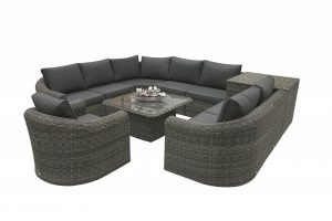 Rattan moduláris szett BORNEO 8 személyes (szürke)