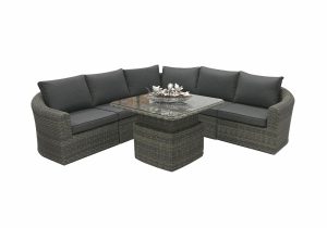 Rattan moduláris szett BORNEO 5 személyes (szürke)