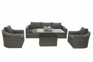 Rattan moduláris szett BORNEO 5 személyes (szürke)