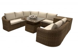 Rattan moduláris készlet BORNEO 7 személyes (barna)