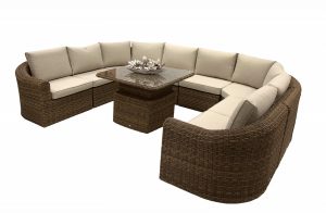 Rattan moduláris készlet BORNEO 8 személyes (barna)