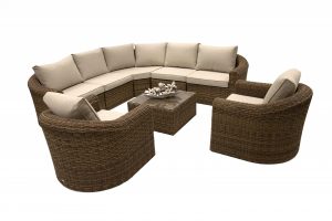 Rattan moduláris készlet sarok BORNEO 7 személyes (barna)