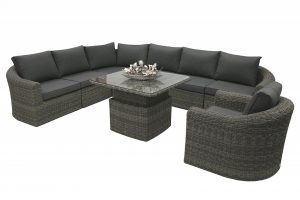 Rattan moduláris szett BORNEO 7 személyes (szürke)
