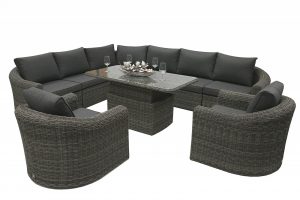 Rattan moduláris szett BORNEO 8 személyes (szürke)