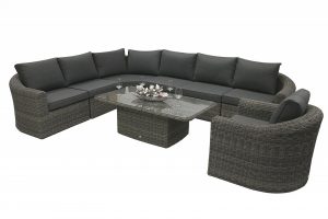 Rattan moduláris szett BORNEO 7 személyes (szürke)