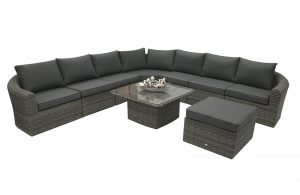 Rattan moduláris szett BORNEO 8 személyes (szürke)