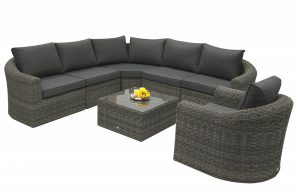 Rattan moduláris szett BORNEO 6 személyes (szürke)