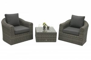 Rattan moduláris készlet BORNEO 2 fő részére (szürke)