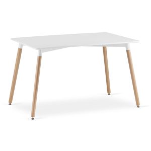 Étkezőasztal ADRIA 120x80 cm - bükkfa/fehér Signal-butor